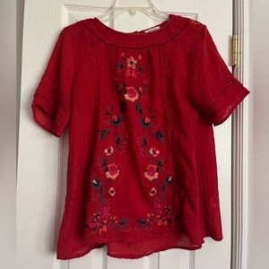 Umgee Floral Embroidered Top